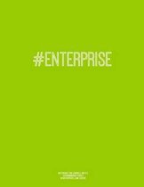 Notebook for Cornell Notes, 120 Numbered Pages, #ENTERPRISE, Lime Cover