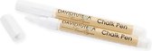 Chalk Markers White Fineline - Krijtpennen met Dunne Stift - 2 Stuks