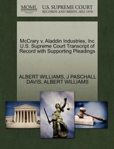 McCrary V. Aladdin Industries, Inc U.S. Supreme Court Transcript of Record with Supporting Pleadings