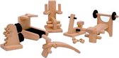 Poppenhuis Fitnessruimte schaal 1:13 houten speelgoed