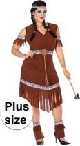 Plus size Indiaan verkleed kostuum/jurkje voor dames - carnavalskleding - voordelig geprijsd 46/48