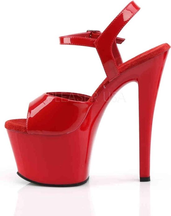 Sandale Pleaser avec bride à la cheville -41 Chaussures- SKY-309 US 11 Rouge