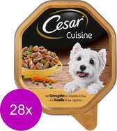 Cesar Alu Cuisine 150 g - Hondenvoer - 28 x Gevogelte&Groente