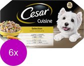 Cesar Alu Multipack Cuisine - Hondenvoer - 6 x Mix 4x150 g