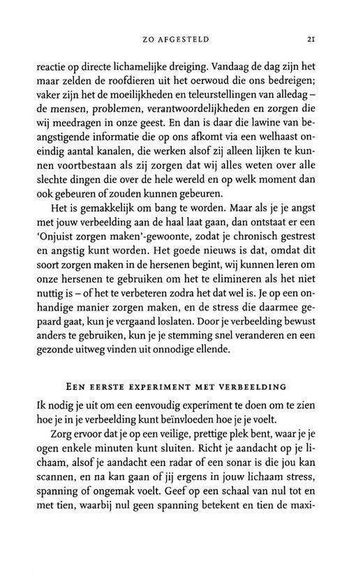 Pagina met tekst over mentale gezondheid en stress.