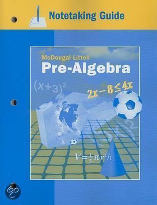 McDougal Littell PreAlgebra Notetaking Guide, Student Edition 9780618256570 Boeken