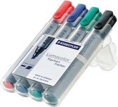 STAEDTLER Lumocolor flipchart marker 356 met beitelpunt - box 4 kleuren