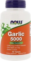 Garlic 5000 90 tabletten - geurarme knoflook met alliciine, verbetert doorbloeding | NOW