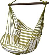 Hangstoel XL olijf groen met kussens