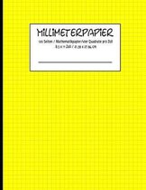 MILLIMETERPAPIER 120 Seiten / Mathematikpapier /vier Quadrate pro Zoll 8.5 x 11 Zoll / 21.59 x 27.94 cm