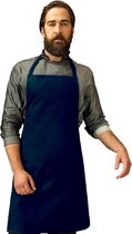 Keukenschort voor volwassenen navy - Barbecueschort basic donkerblauw