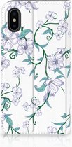 Book cover Geschikt voor iPhoneXs | X Blossom White