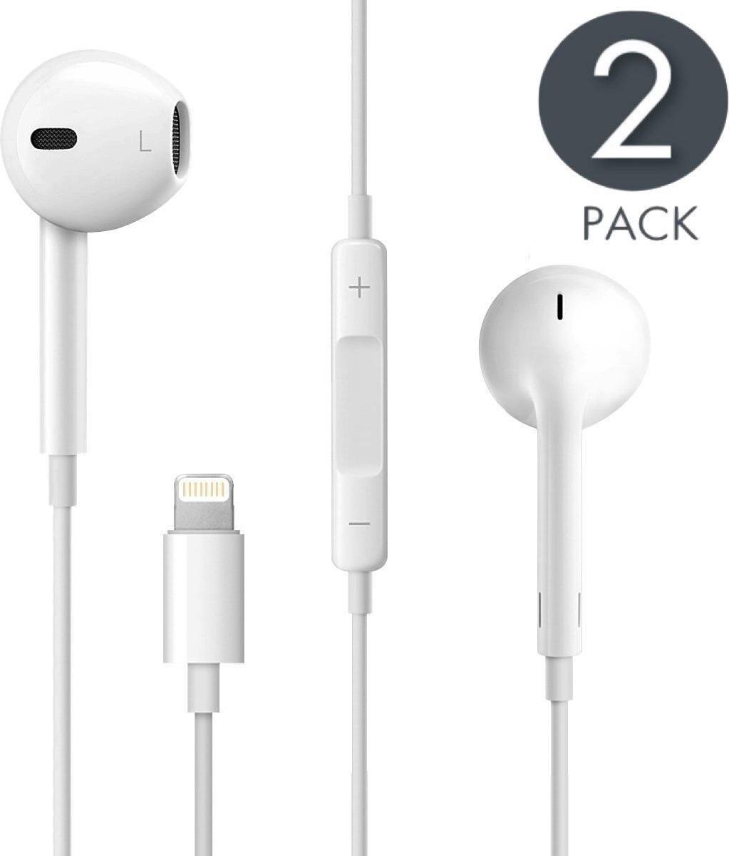 2 Stuks Apple iPhone 7 7 Plus In-Ear Headset Koptelefoon Oordopjes Oortjes met... | bol.com