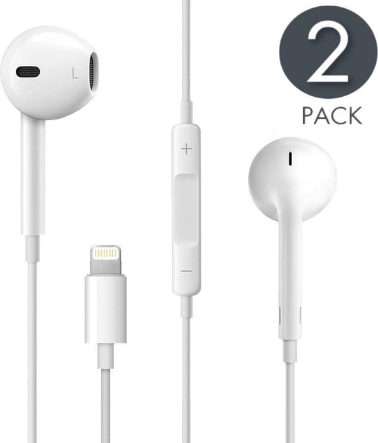 2 Stuks Apple iPhone 7 en 7 Plus - In-Ear Headset Koptelefoon Oordopjes  Oortjes met... | bol.com