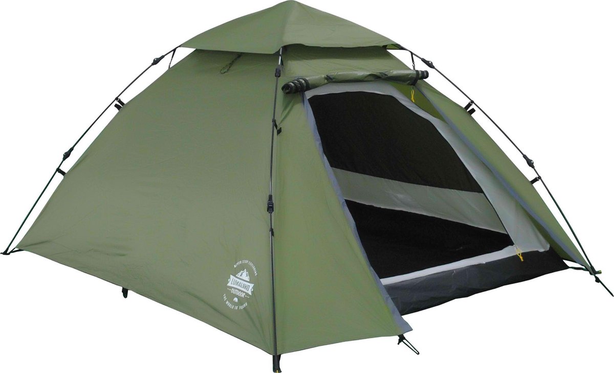 Lumaland Koepeltent Quick Up System Outdoor - Groen - 3 Persoons