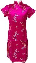 Chinese jurk voor Dames - Roze - Maat L - Verkleed jurk - verkleedkleding