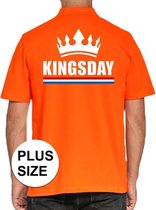 Grote maten Koningsdag poloshirt / polo t-shirt Kingsday oranje voor heren - Koningsdag kleding/ shirts XXXL