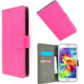 Samsung Galaxy S4 i9500 Wallet Bookcase hoesje Roze