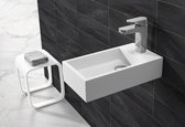 WC Fountain Nila - Meuble WC Wc Solid Surface - Blanc Mat Droit 40x22cm