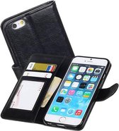 Apple iPhone 6/6s Portemonnee Hoesje Booktype Wallet Case Zwart