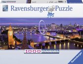 Ravensburger puzzel Londen bij Nacht - Panorama - Legpuzzel - 1000 stukjes