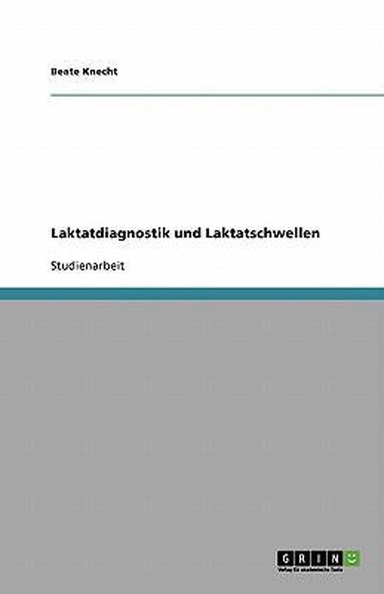 Laktatdiagnostik und Laktatschwellen - cover