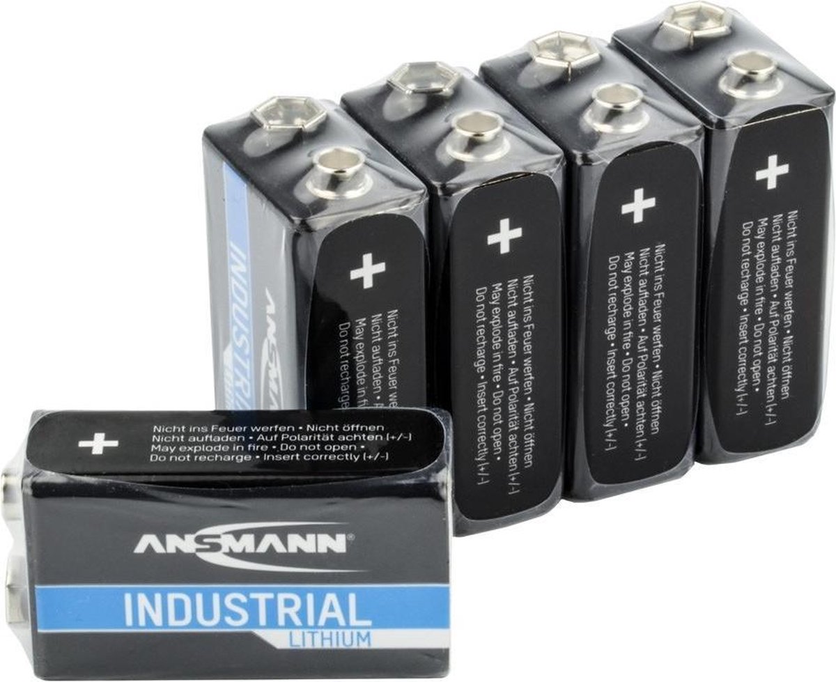 Ansmann Industriële lithiumbatterijen PP3 5 stuks 1505-0002 | bol.com