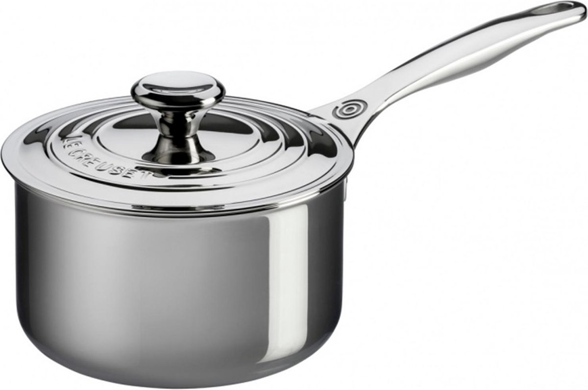 Le Creuset Professional RVS steelpan met deksel Ø 16cm