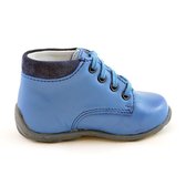 Babyschoenen - leren schoenen - blauw - jongen - eerste stapjes - flexibel - maat 23