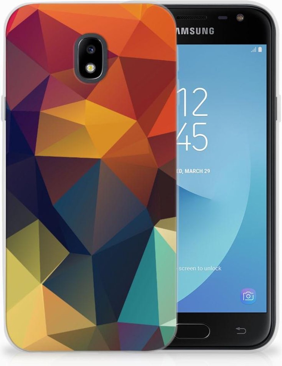 Samsung Galaxy J3 2017 TPU Hoesje Polygon Color