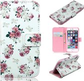 iCarer Flowers print wallet case hoesje iPhone 6 6S Plus