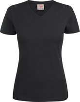 Printer T-shirt Heavy V-hals Lady 2264025 Zwart - Maat XXL