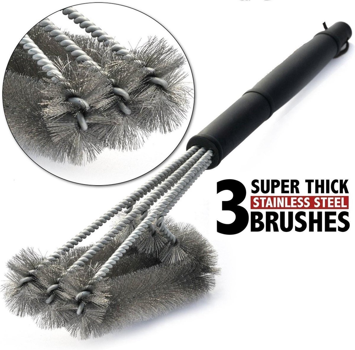 | Barbecue Grill Borstel Mospro 3 extra dikke BBQ Grillborstel, Mospro, Barbecue Grill Cleaner Barbecue