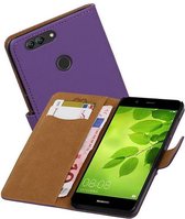 Bookstyle Wallet Case Hoesjes Geschikt voor Huawei Nova 2 Plus Paars