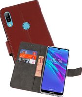 Booktype Telefoonhoesjes - Bookcase Hoesje - Wallet Case -  Geschikt voor Huawei Y6 / Y6 Prime 2019 - Bruin