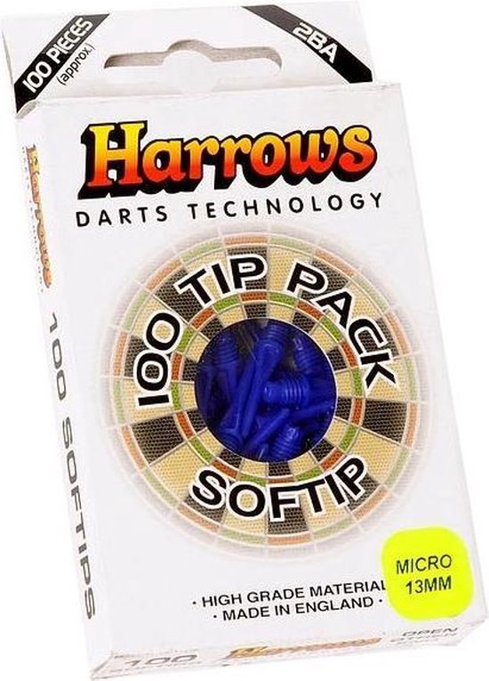 Afbeelding van het spel Harrows Softtip punten micro 2ba 100pcs blauw