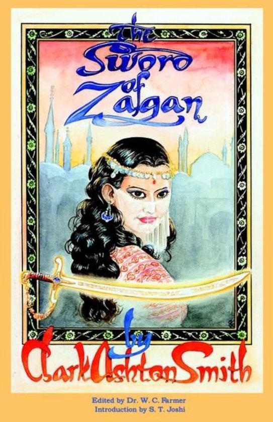 Boekomslag: De Zwaard van Zalgan, met een portret van een vrouw met donker haar en een zwaard.