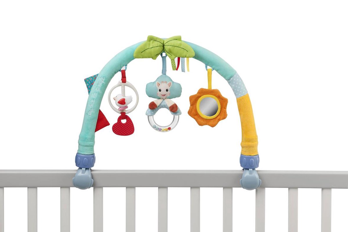 Sophie de giraf Activiteitenboog - Boxmobiel - Speelboog - Baby speelgoed - Universele bevestiging - Vanaf 0 maanden - 16x31x7 cm - Meerkleurig