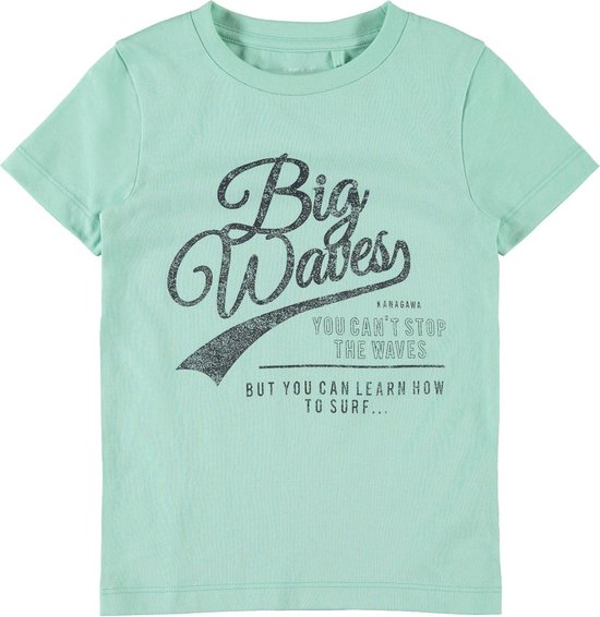 Name it Shirt Maat 110 Jongens lichtblauw/zwart