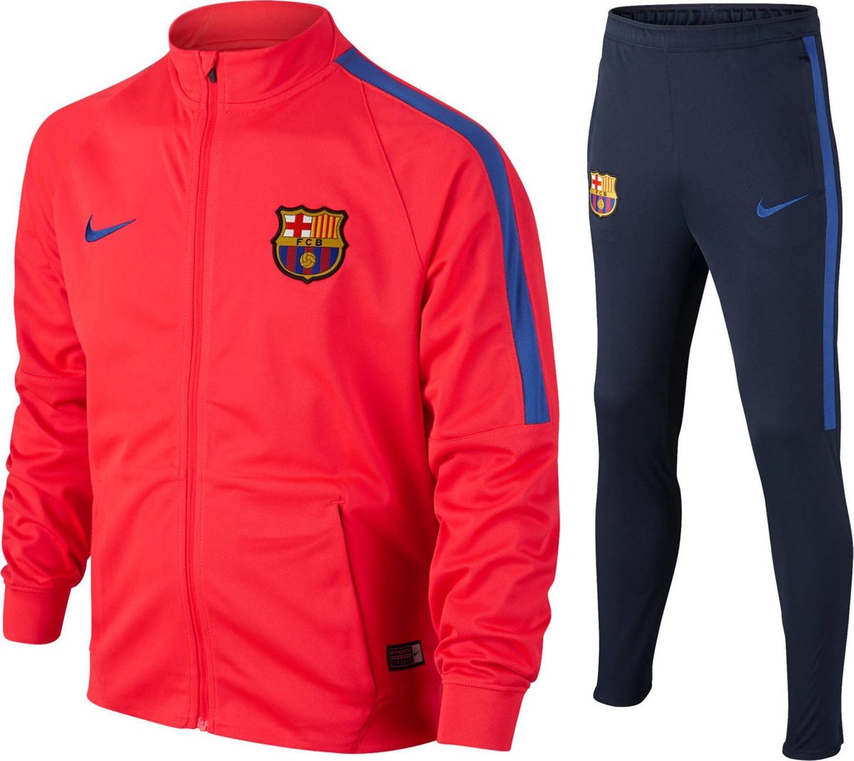 Martelaar Raar typist Nike FC Barcelona Trainingspak Junior Trainingspak - Maat 152 - Unisex -  rood/blauw... | bol.com