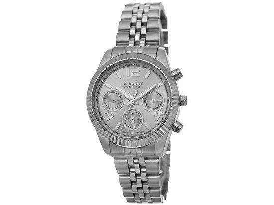 August Steiner luxe dameshorloge, RVS zilverkleurig met multidail  wijzerplaat. | bol.com