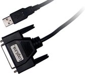 LogiLink USB / D-SUB 25 Adapter Cable, 1.8m 1,8 m D-sub (DB-25) Zwart