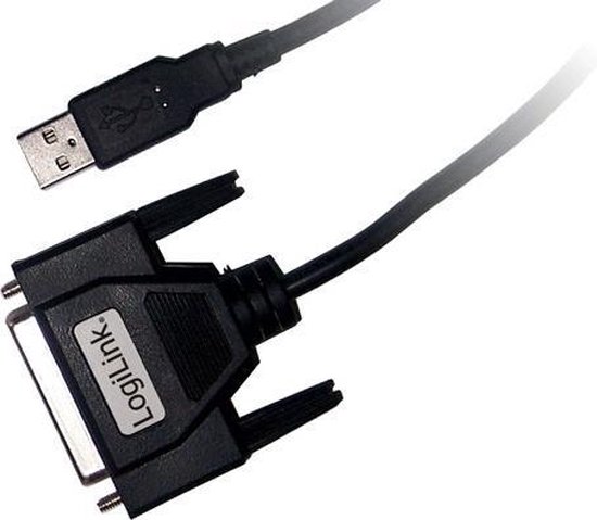 LogiLink USB / D-SUB 25 Adapter Cable, 1.8m 1,8 m D-sub (DB-25) Zwart |  bol.com