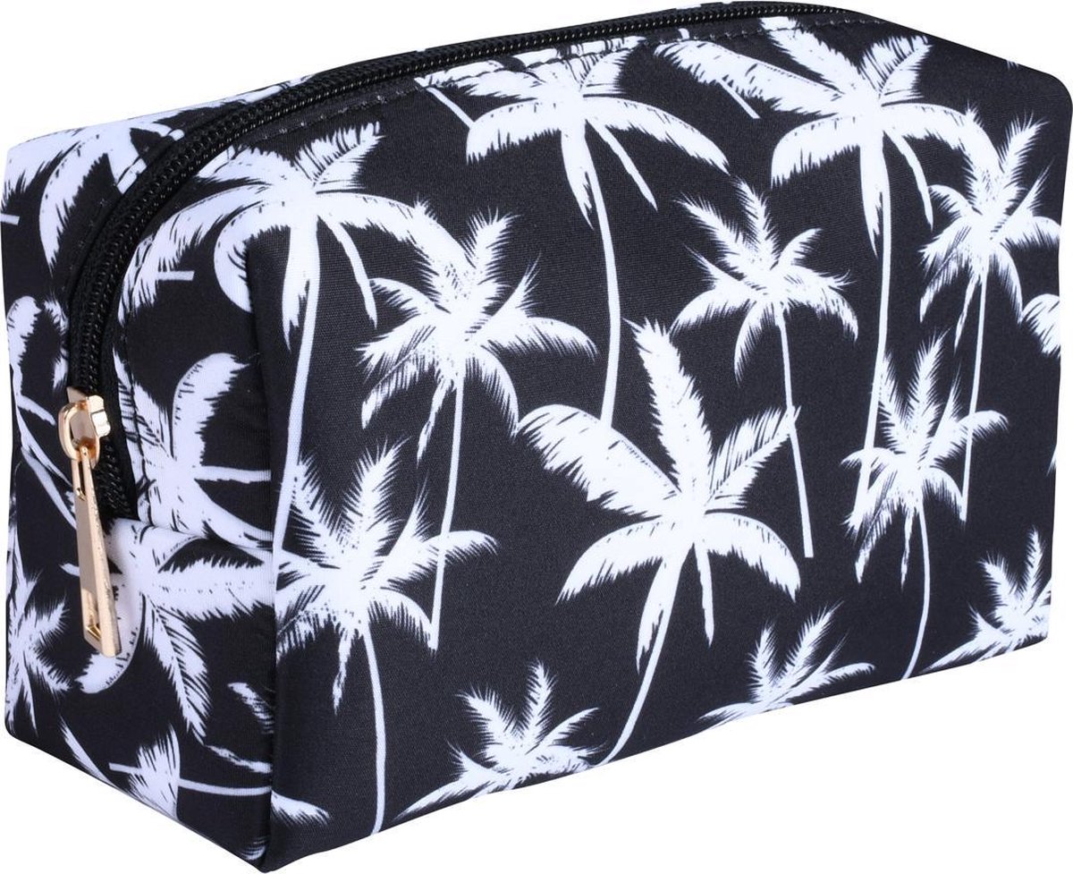 Sundaze Make-up Tasje Palmboom 17 X 9,5 X 7 Cm Zwart