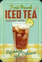 Wandbord - Fresh Brewed Ice Tea Served Here -20x30cm-