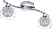 EGLO Oviedo 1 - Plafondspots - 2 Lichts - Chroom - Helder, Aluminium