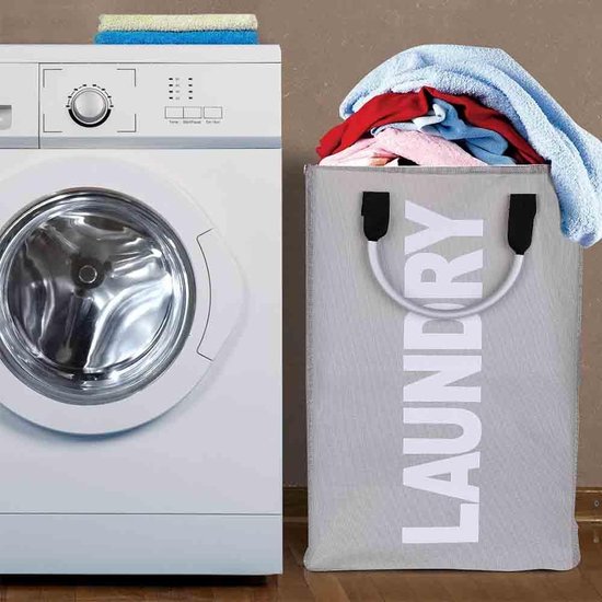 Large foldable polyester laundry bag with aluminium handles Ihomagic