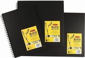 Derwent A4 Schetsboek voor Tekenen en Schrijven - 40 Vellen - Zuurvrij Papier - Professionele Kwaliteit - Zwart