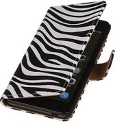 Sony Xperia M4 Aqua Zebra Booktype Wallet Hoesje