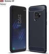 Samsung Galaxy S9 Armor Brushed TPU Case - Blauw